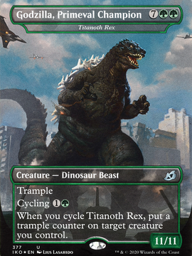 Titanoth Rex (IKO-377) - Ikoria: Lair of Behemoths / Godzilla, Primeval Champion (Borderless)