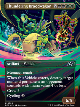 Thundering Broodwagon (Borderless) (DFT-328) - Aetherdrift Foil