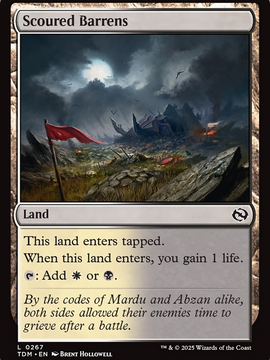 Scoured Barrens (TDM-267) - Tarkir: Dragonstorm Foil