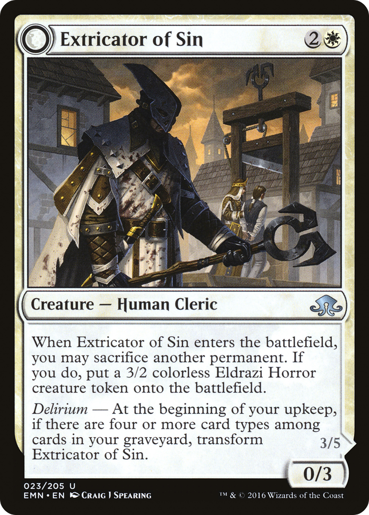 Extricator of Sin // Extricator of Flesh (EMN-023) - Eldritch Moon: (mooneldrazidfc) Foil