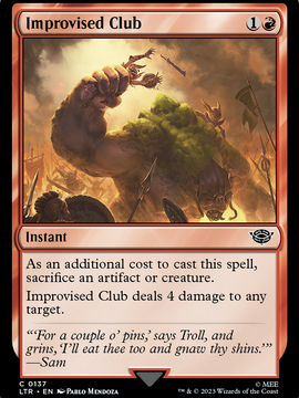 Improvised Club (LTR-137) - The Lord of the Rings: Tales of Middle-earth