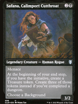 Safana, Calimport Cutthroat (CLB-496) - Commander Legends: Battle for Baldur's Gate Etched Foil