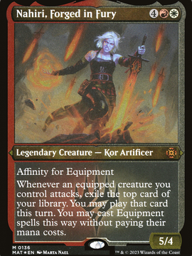 Nahiri, Forged in Fury (MAT-136) - March of the Machine: The Aftermath Etched Foil