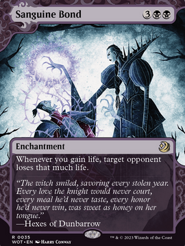Sanguine Bond (WOT-035) - Wilds of Eldraine: Enchanting Tales: (Showcase) (Borderless)