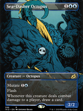 Sea-Dasher Octopus (IKO-286) - Ikoria: Lair of Behemoths: (Showcase) (Borderless) Foil