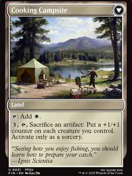 Sidequest: Catch a Fish // Cooking Campsite (FIN-031) - FINAL FANTASY: (enchantment) Foil
