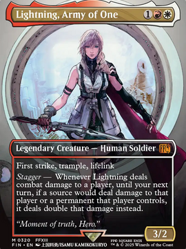 Lightning, Army of One (FIN-320) - FINAL FANTASY (Borderless) Foil