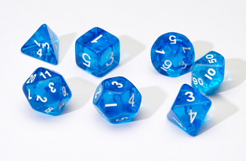 Sirius Dice - Translucent Blue Resin 7-Die Set (80)