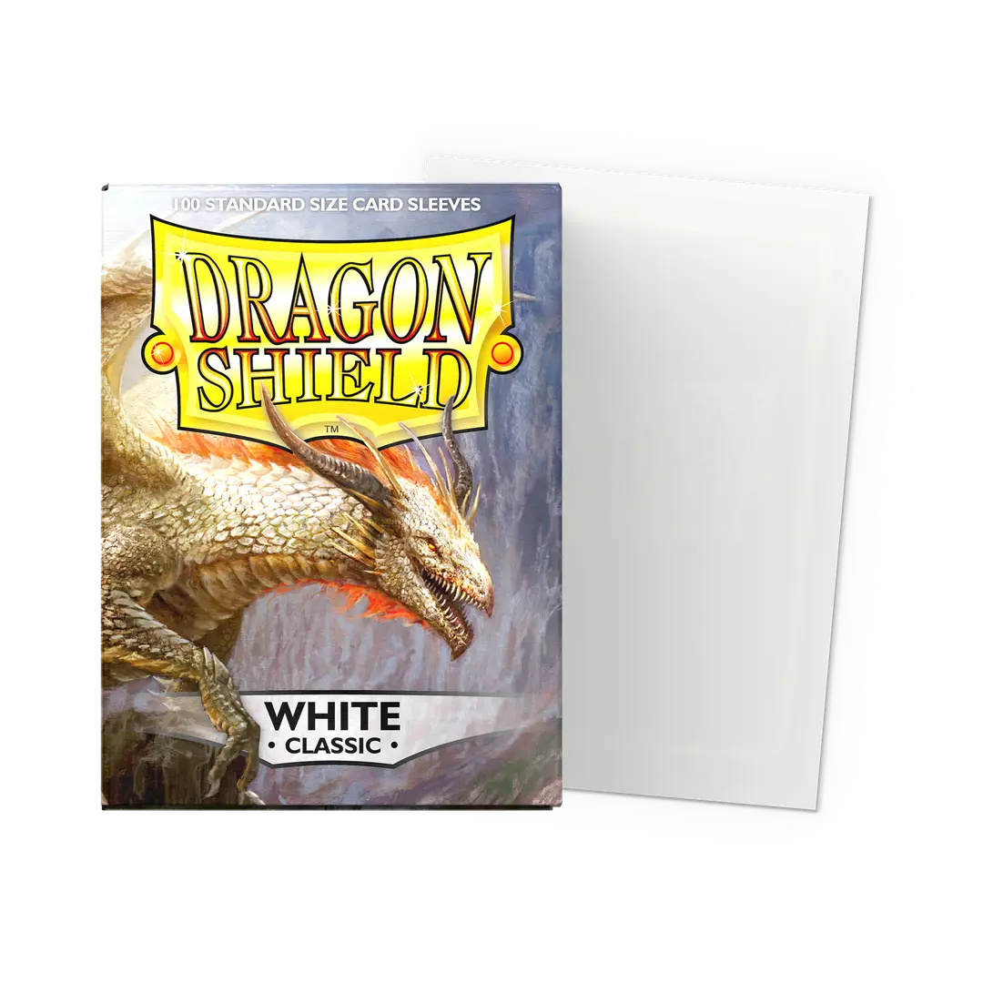 Dragon Shield - White - Classic Sleeves (100 Count - Standard Size)