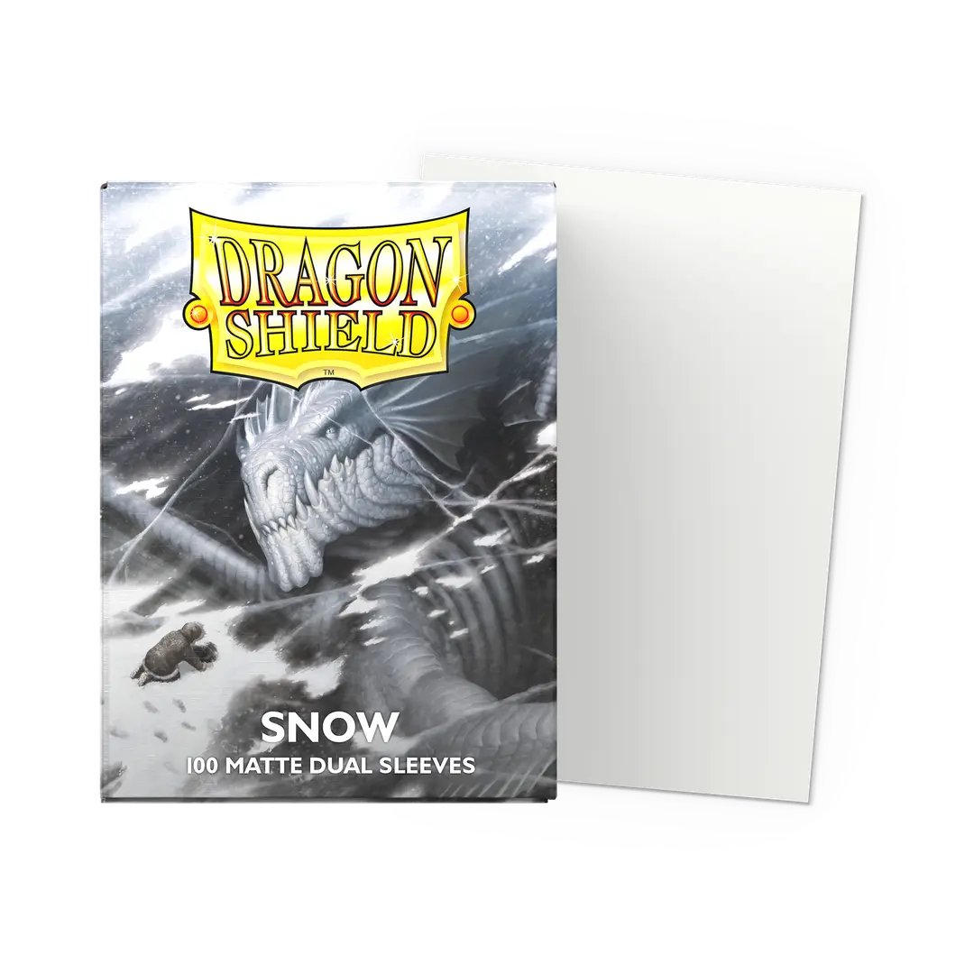 Dragon Shield - Snow - Dual Matte Sleeves (100 Count - Standard Size)