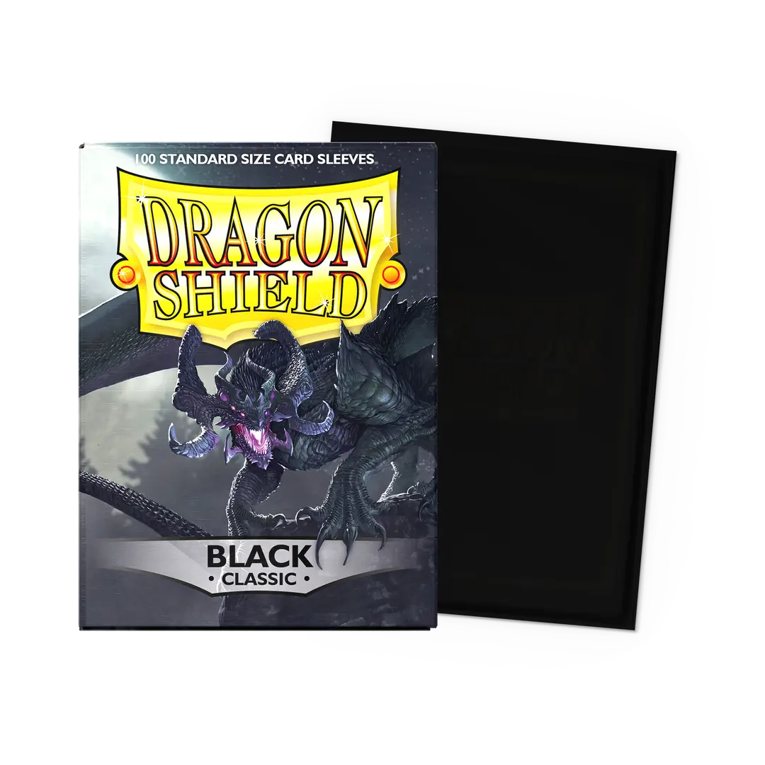 Dragon Shield - Black - Classic Sleeves (100 Count - Standard Size)