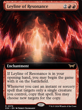 Leyline of Resonance (DSK-379) - Duskmourn: House of Horror: (Extended Art) Foil