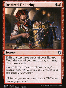 Inspired Tinkering (CLB-183) - Commander Legends: Battle for Baldur's Gate Foil