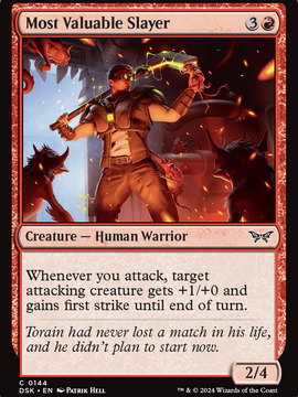 Most Valuable Slayer (DSK-144) - Duskmourn: House of Horror Foil