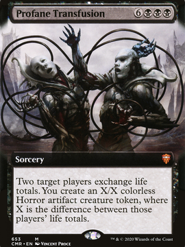 Profane Transfusion (CMR-653) - Commander Legends: (Extended Art)