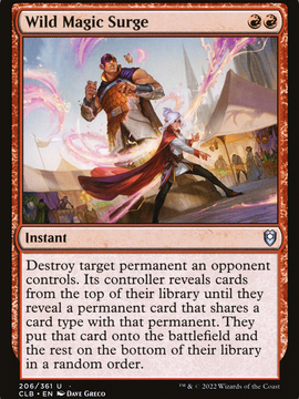 Wild Magic Surge (CLB-206) - Commander Legends: Battle for Baldur's Gate Foil