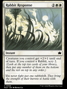 Rabbit Response (BLB-026) - Bloomburrow Foil