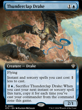 Thunderclap Drake (OTC-053) - Outlaws of Thunder Junction Commander: (Extended Art)