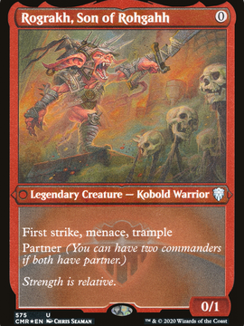 Rograkh, Son of Rohgahh (CMR-575) - Commander Legends Etched Foil