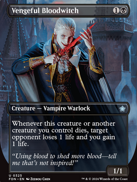 Vengeful Bloodwitch (FDN-325) - Foundations (Borderless) Foil