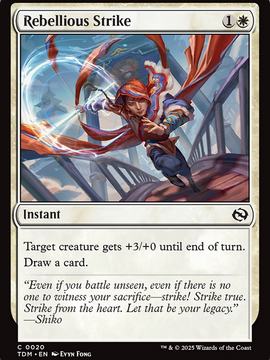 Rebellious Strike (TDM-020) - Tarkir: Dragonstorm Foil