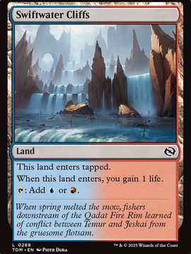 Swiftwater Cliffs (TDM-268) - Tarkir: Dragonstorm Foil