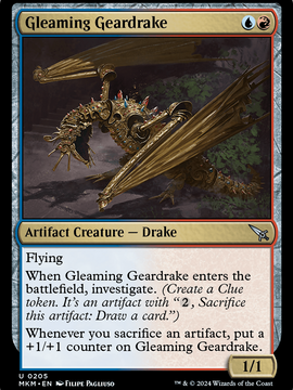 Gleaming Geardrake (MKM-205) - Murders at Karlov Manor