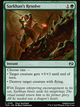 Sarkhan's Resolve (TDM-158) - Tarkir: Dragonstorm Foil