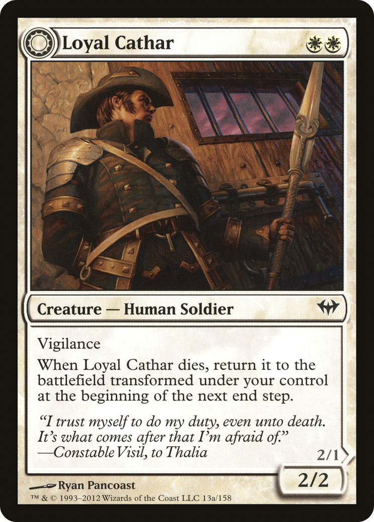 Loyal Cathar // Unhallowed Cathar (DKA-013) - Dark Ascension: (Double Faced Transform)