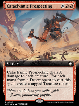 Cataclysmic Prospecting (OTC-060) - Outlaws of Thunder Junction Commander: (Extended Art)