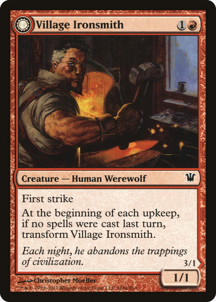 Village Ironsmith // Ironfang (ISD-168) - Innistrad: (Double Faced Transform)