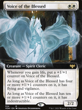 Voice of the Blessed (VOW-354) - Innistrad: Crimson Vow: (Extended Art) Foil