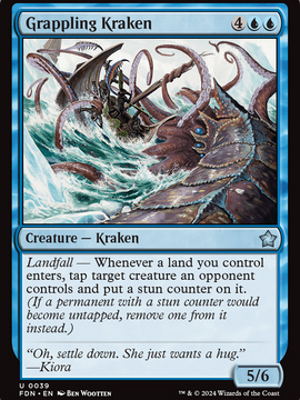 Grappling Kraken (FDN-039) - Foundations Foil