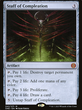 Staff of Compleation (ONE-242) - Phyrexia: All Will Be One Foil