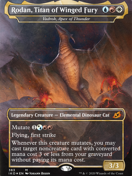 Vadrok, Apex of Thunder (IKO-383) - Ikoria: Lair of Behemoths / Rodan, Titan of Winged Fury (Borderless)