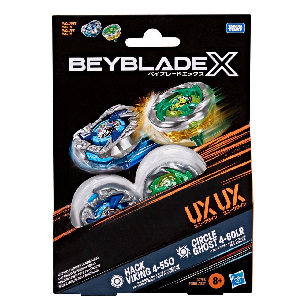 Beyblade X Circle Ghost 4-60LR UX & Hack Viking 4-55O UX Dual Pack