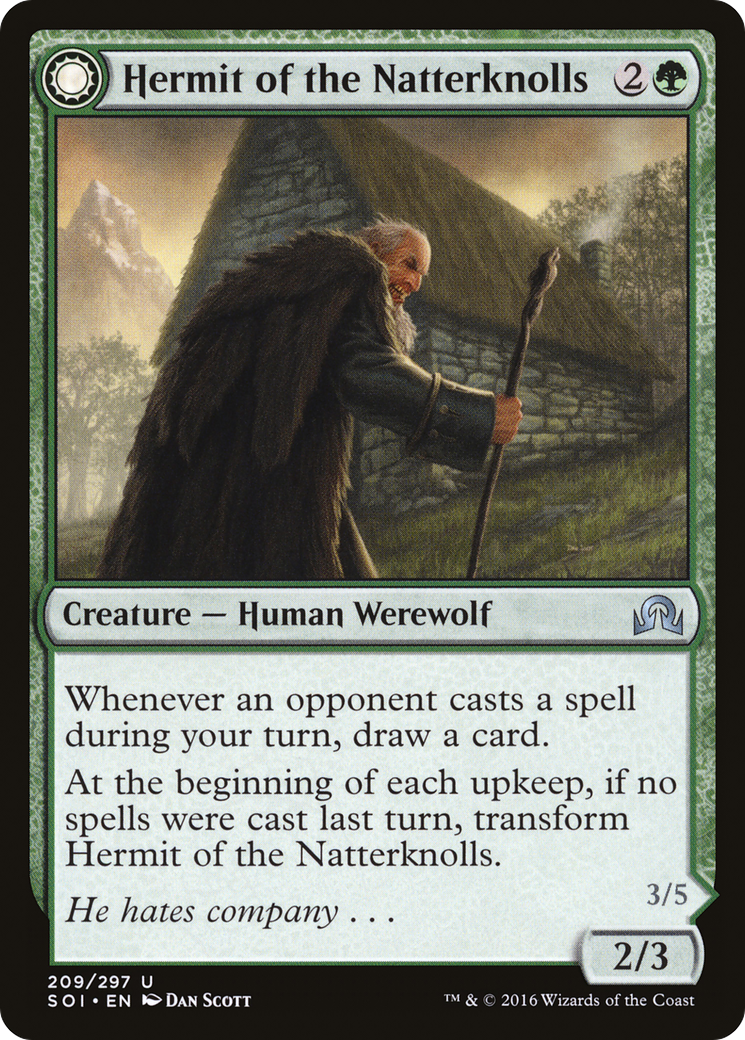 Hermit of the Natterknolls // Lone Wolf of the Natterknolls (SOI-209) - Shadows over Innistrad: (Double Faced Transform)