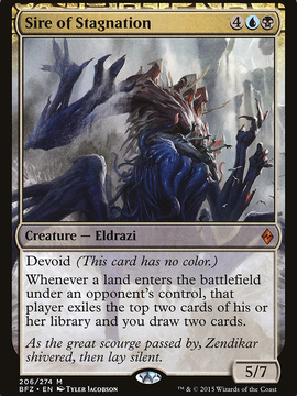 Sire of Stagnation (BFZ-206) - Battle for Zendikar: (devoid) Foil