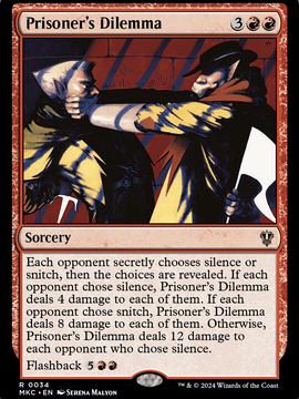 Prisoner's Dilemma (MKC-034) - Murders at Karlov Manor Commander
