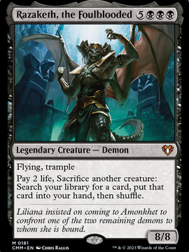 Razaketh, the Foulblooded (CMM-181) - Commander Masters