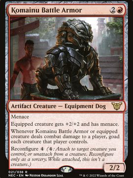Komainu Battle Armor (NEC-021) - Neon Dynasty Commander
