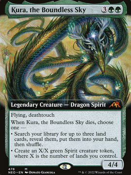 Kura, the Boundless Sky (NEO-478) - Kamigawa: Neon Dynasty: (Extended Art) Foil