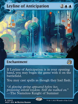 Leyline of Anticipation (WOT-023) - Wilds of Eldraine: Enchanting Tales: (Showcase) (Borderless) Foil