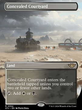Concealed Courtyard (OTJ-302) - Outlaws of Thunder Junction (Borderless) Foil