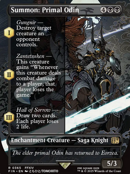 Summon: Primal Odin (FIN-365) - FINAL FANTASY: (enchantment) (Borderless)