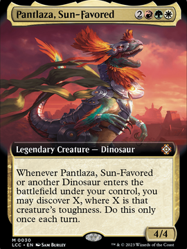 Pantlaza, Sun-Favored (LCC-030) - The Lost Caverns of Ixalan Commander: (Extended Art) Foil