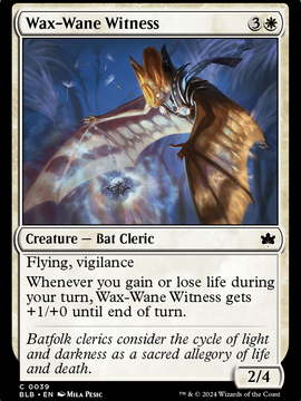 Wax-Wane Witness (BLB-039) - Bloomburrow Foil