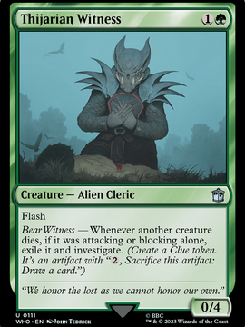 Thijarian Witness (WHO-111) - Doctor Who Foil