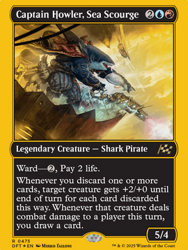 Captain Howler, Sea Scourge (First-Place Foil) (DFT-475) - Aetherdrift Foil