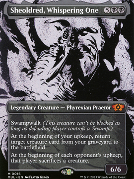 Sheoldred, Whispering One (MUL-016) - Multiverse Legends: (Showcase) (Borderless)
